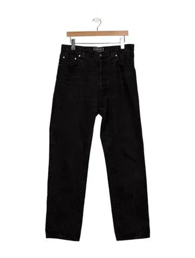 Pre-owned Versace Skinny Jeans In Black