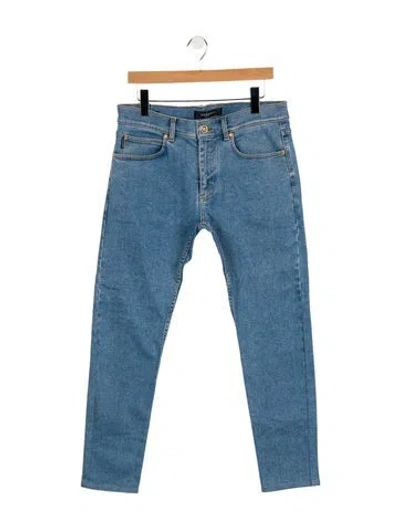 Pre-owned Versace Skinny Jeans In Blue