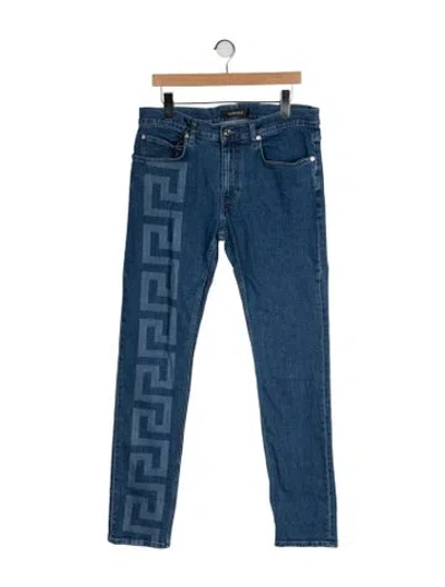 Pre-owned Versace Skinny Jeans In Blue