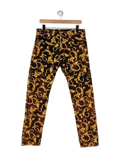 Pre-owned Versace Skinny Jeans In Multi