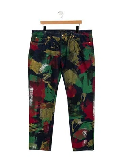 Pre-owned Versace Skinny Jeans In Multi