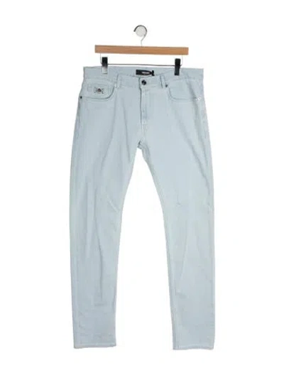 Pre-owned Versace Skinny Jeans W/ Tags In Blue