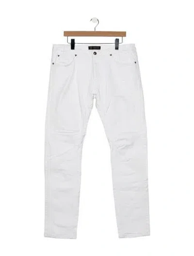 Pre-owned Versace Skinny Jeans In White