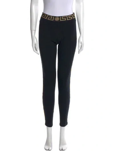 Pre-owned Versace Skinny Leg Pants In Black