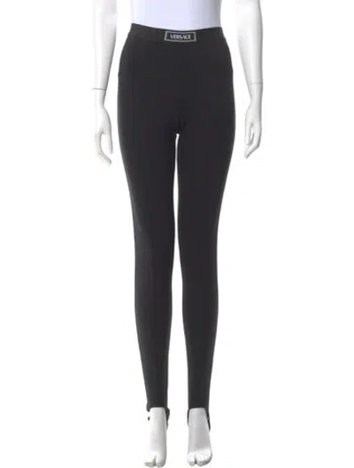 Pre-owned Versace Skinny Leg Pants In Black
