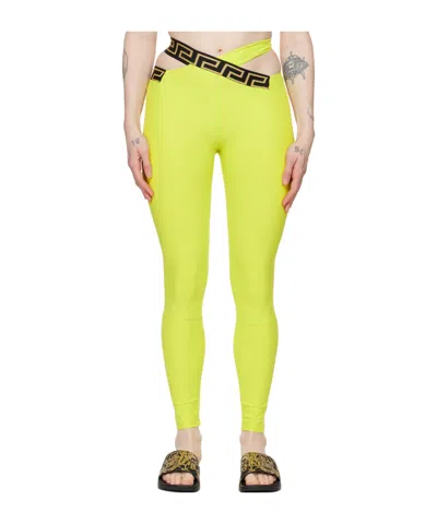 Versace Skinny Leggings In Yellow