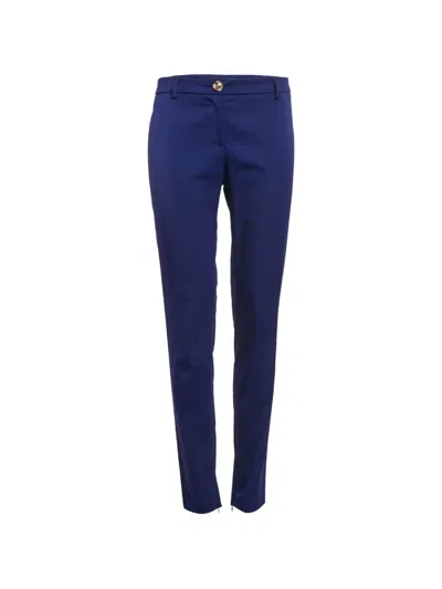 Pre-owned Versace Skinny Trousers In Blue