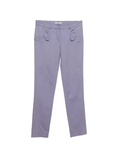 Pre-owned Versace Skinny Trousers In Purple