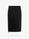 Versace Black Asymmetric Pencil Skirt In Black