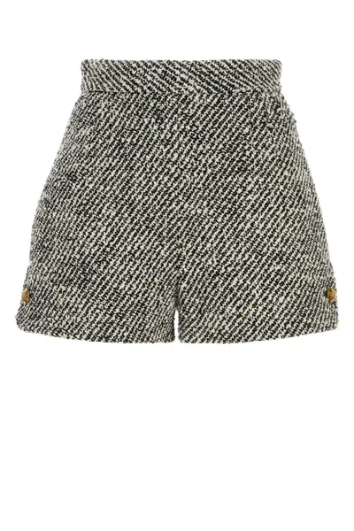 Versace Skirt Responsible Bicolour Wool Boucle' In Gray