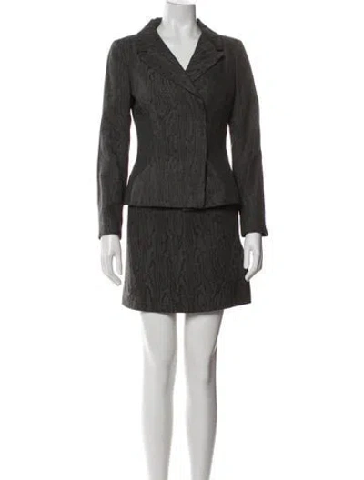 Pre-owned Versace Skirt Suit In Gray