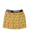 Versace Skirt Twill Monogram + Elastico Logo In Yellow