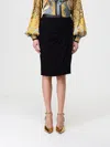Versace Draped Jersey Skirt In Black