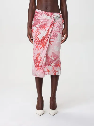 VERSACE SKIRT VERSACE WOMAN COLOR PINK,f82079010