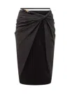 Versace Medusa-plaque Jersey Beach Skirt In Black