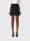 Versace Medusa-embellished Silk-trimmed Wool-blend Mini Skirt In Black