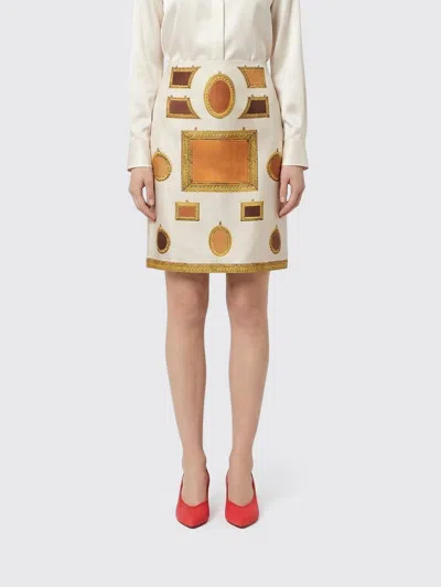 Versace Skirt  Woman Color Ivory In Neutral