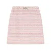 Versace Pink Ribbed Blend Skirt In Pink