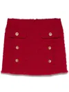 Versace Women's Heritage Tweed Mini Skirt In Rblipstickred