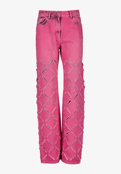 Versace Slashed Medusa Straight-leg Jeans