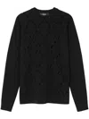 Versace Slashsed Sweater In Black