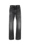 Versace Stone Denim Jeans With Belt Loops In Mediumblack