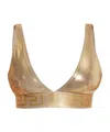 Versace Greca Underband Bikini Top In Nude