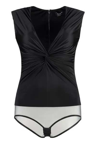 Versace Sleeveless Bodysuit In Black