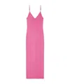 Versace Safety-pin Straps Rib Knit Midi Dress