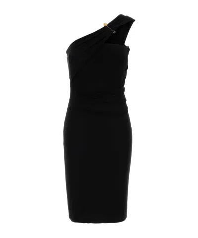 VERSACE ONE-SHOULDER DRAPED MIDI DRESS