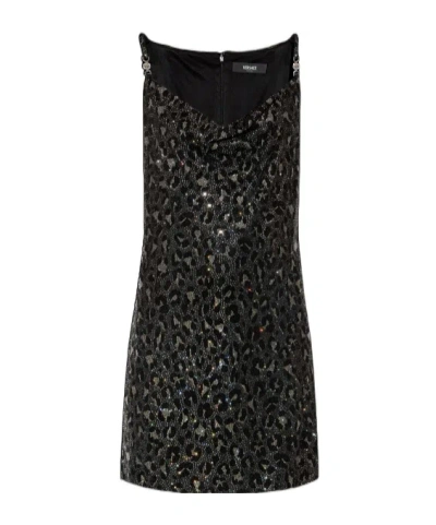 Versace Sleeveless Dress In Black
