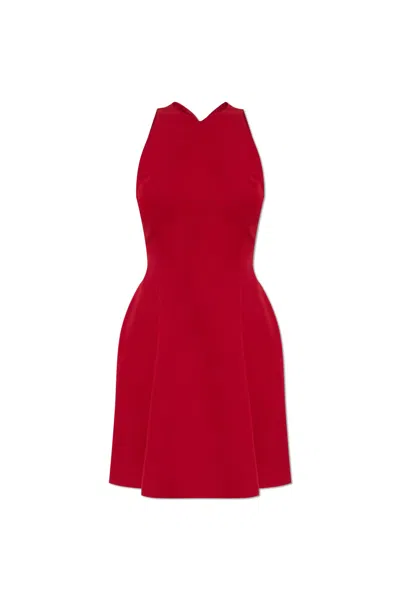 Versace Sleeveless Dress In Burgundy