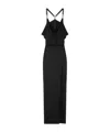 Versace Studded-straps Maxi Dress In Black