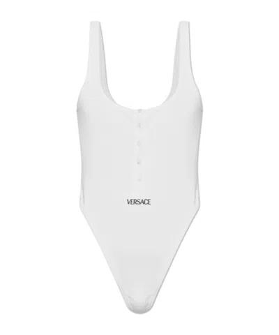 Versace Sleeveless Jumpsuit In White
