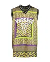 Versace Sleeveless Logo-print Tank Top In Multicolor