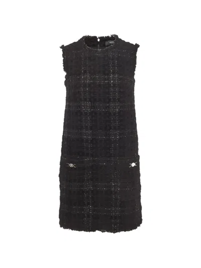 Pre-owned Versace Sleeveless Mini Dress In Black