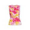 Versace Draped Printed Stretch-jersey Top