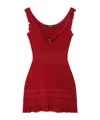 Versace Sleeveless Mini Dress In Red