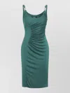Versace Cocktail Dress Responsible Vicose Liquid Jersey In Green