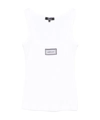 Versace Sleeveless Shirt In White