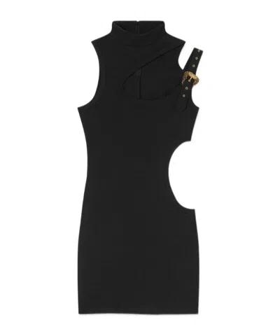 Versace Sleeveless Short Dress In Black