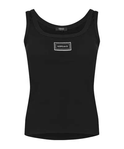 Versace Sleeveless Vest In Black