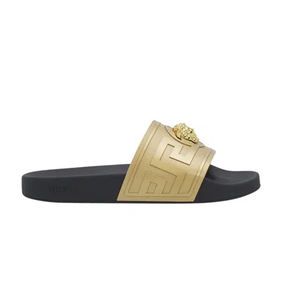 Pre-owned Versace Slide 'gold' | Men's Size 39