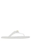 Versace Slide Sandal With Gianni Ribbon In White