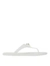 Versace Gianni Ribbon T-bar Sandals In White