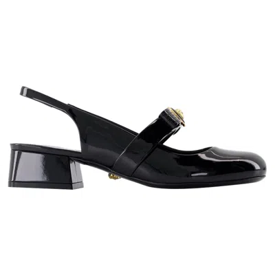 VERSACE SLIGBACK GIANNI RIBBON - VERSACE - LEATHER - BLACK