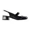 Versace Slingback In Patent Leather In Black