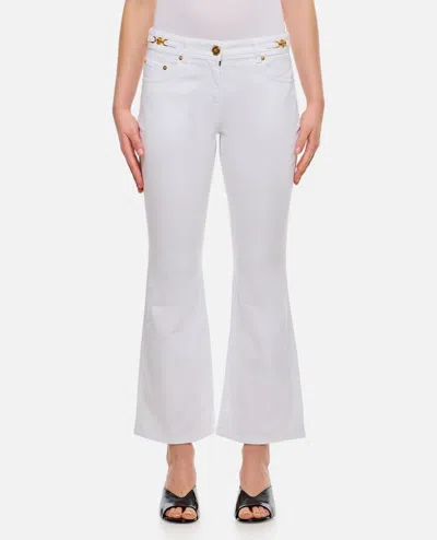 Versace Slim Denim Trousers In White