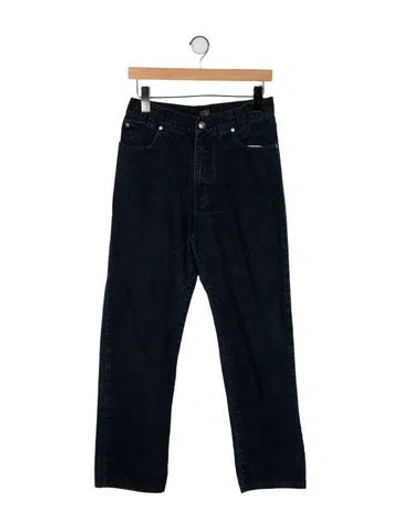 Pre-owned Versace Slim Fit Jeans In Black