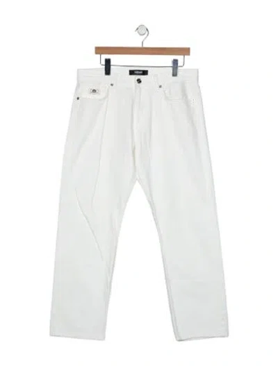 Pre-owned Versace Slim Fit Jeans In White